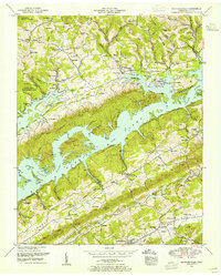 Download a high-resolution, GPS-compatible USGS topo map for Maynardville, TN (1954 edition)