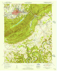 Download a high-resolution, GPS-compatible USGS topo map for Middlesboro South, TN (1956 edition)