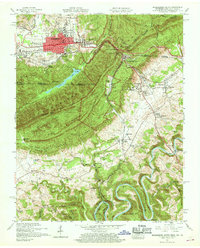 Download a high-resolution, GPS-compatible USGS topo map for Middlesboro South, TN (1968 edition)