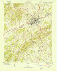 preview thumbnail of historical topo map of Morristown, TN in 1939