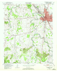 1950 Map of Murfreesboro, 1972 Print