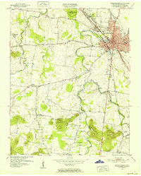 1950 Map of Murfreesboro, 1952 Print