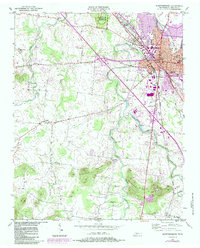 1950 Map of Murfreesboro, 1984 Print