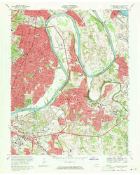 preview thumbnail of historical topo map of Davidson County, TN in 1968