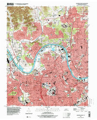 Download a high-resolution, GPS-compatible USGS topo map for Nashville West, TN (1999 edition)
