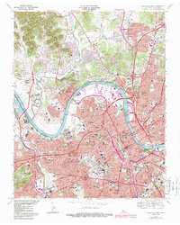 Download a high-resolution, GPS-compatible USGS topo map for Nashville West, TN (1984 edition)