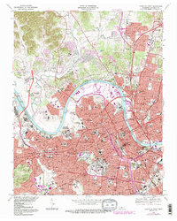 Download a high-resolution, GPS-compatible USGS topo map for Nashville West, TN (1984 edition)