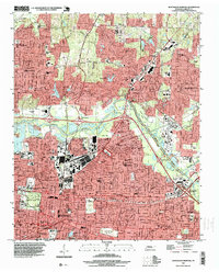 preview thumbnail of historical topo map of Shelby County, TN in 1997