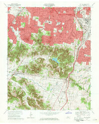 Download a high-resolution, GPS-compatible USGS topo map for Oak Hill, TN (1971 edition)