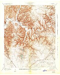 Download a high-resolution, GPS-compatible USGS topo map for Ovoca, TN (1943 edition)