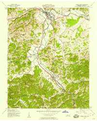 Download a high-resolution, GPS-compatible USGS topo map for Pigeon Forge, TN (1958 edition)