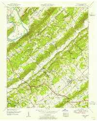 Download a high-resolution, GPS-compatible USGS topo map for Powell, TN (1955 edition)