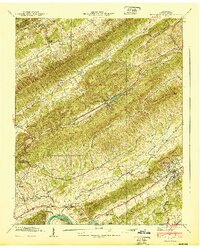 preview thumbnail of historical topo map of Hawkins County, TN in 1940
