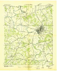 Download a high-resolution, GPS-compatible USGS topo map for Pulaski, TN (1936 edition)