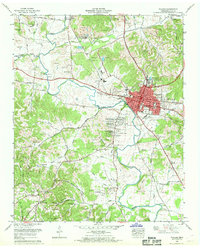 Download a high-resolution, GPS-compatible USGS topo map for Pulaski, TN (1968 edition)