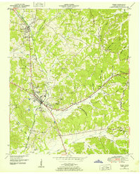 1949 Map of Selmer, TN, 1952 Print