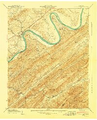 preview thumbnail of historical topo map of Hawkins County, TN in 1940