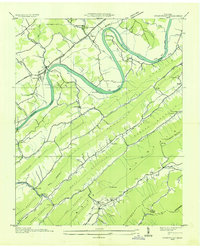 preview thumbnail of historical topo map of Hawkins County, TN in 1935
