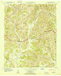 preview thumbnail of historical topo map of Giles County, TN in 1951