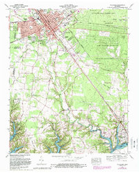 Download a high-resolution, GPS-compatible USGS topo map for Tullahoma, TN (1988 edition)