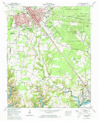Download a high-resolution, GPS-compatible USGS topo map for Tullahoma, TN (1973 edition)