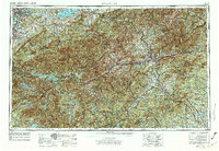 1957 Map of Fontana Dam, NC, 1974 Print