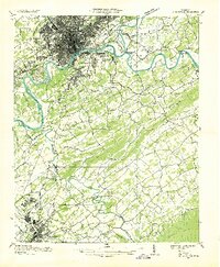 preview thumbnail of historical topo map of Knoxville, TN in 1935