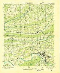 preview thumbnail of historical topo map of Scott County, TN in 1935