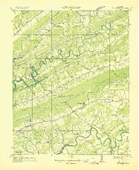 preview thumbnail of historical topo map of Grainger County, TN in 1935