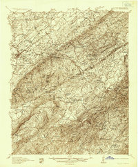 preview thumbnail of historical topo map of Monroe County, TN in 1935