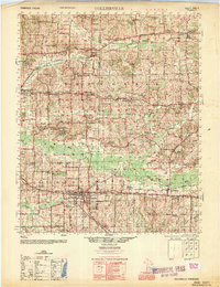 preview thumbnail of historical topo map of Collierville, TN in 1953