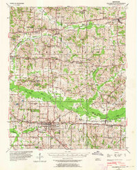 1943 Map of Collierville, 1964 Print