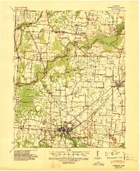 1939 Map of Dyersburg, 1943 Print