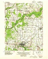 1939 Map of Dyersburg, 1954 Print