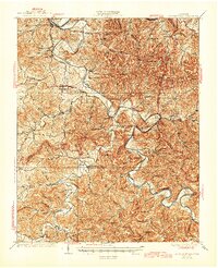 1928 Map of Gordonsville, TN, 1945 Print