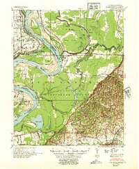 preview thumbnail of historical topo map of Lauderdale County, TN in 1952