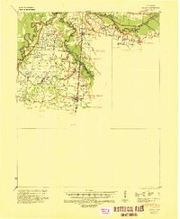 1939 Map of Halls, 1943 Print
