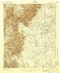 1913 Map of Hollow Springs, 1939 Print