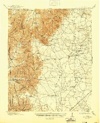 1913 Map of Hollow Springs, 1944 Print