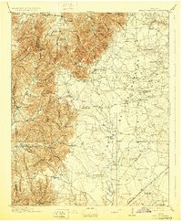 1913 Map of Hollow Springs, 1929 Print