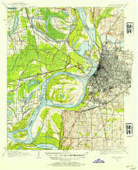 1916 Map of Memphis, 1954 Print