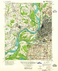 preview thumbnail of historical topo map of Memphis, TN in 1955