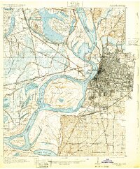 1927 Map of Memphis, 1932 Print