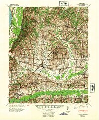 1942 Map of Tipton County, TN, 1954 Print