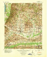 1942 Map of Atoka, TN, 1944 Print