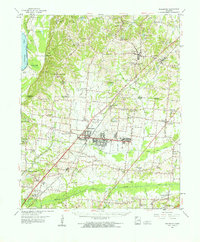 1960 Map of Millington, TN, 1963 Print