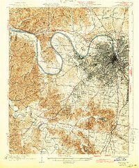 1932 Map of Nashville, TN, 1943 Print