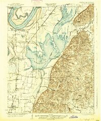 1925 Map of Reelfoot Lake, 1937 Print