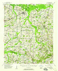 1952 Map of Tipton County, TN, 1958 Print