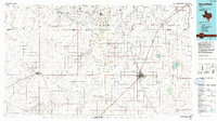 1985 Map of Meadow, TX, 1992 Print